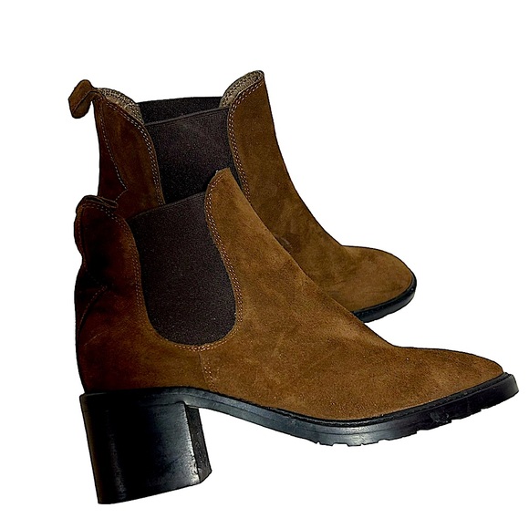 Barbara Barbieri  Made in Italy Chelsea Leather Suede Ankle Booties Size Eu 37 - Picture 3 of 12